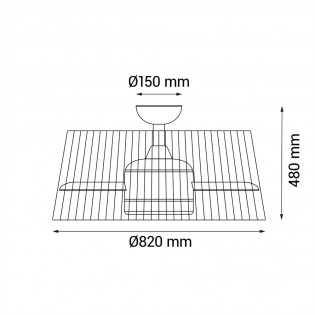 LED Ceiling Fan Gema CCT Dim (18W)