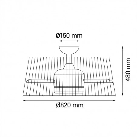 LED Ceiling Fan Gema CCT Dim (18W)