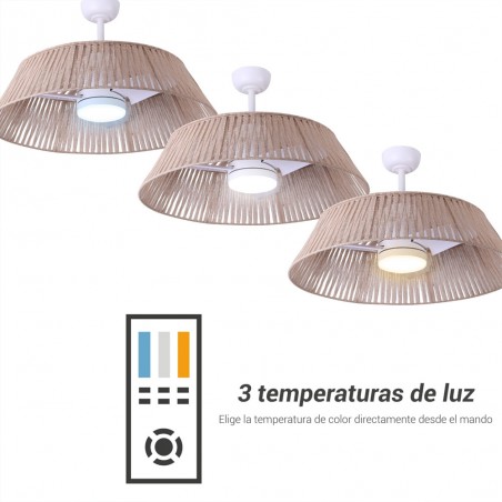 LED Ceiling Fan Gema CCT Dim (18W)