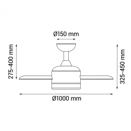LED Ceiling Fan Gull CCT Dim (24W)