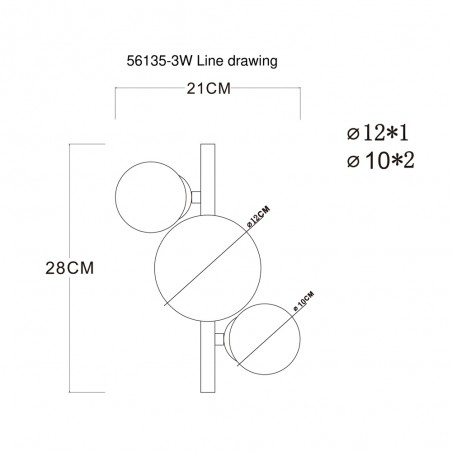 Plafón de techo Riha (3 Luces)