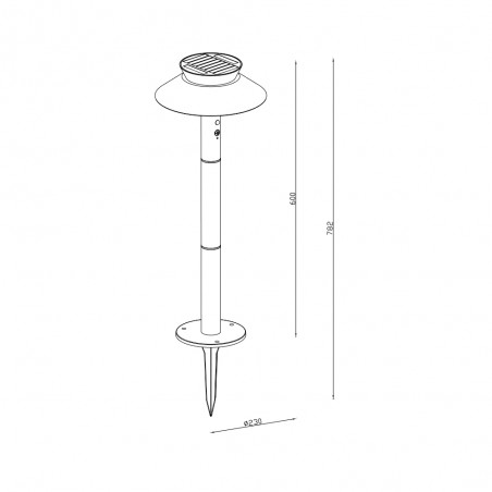 Baliza de exterior LED Justina Solar (5W)