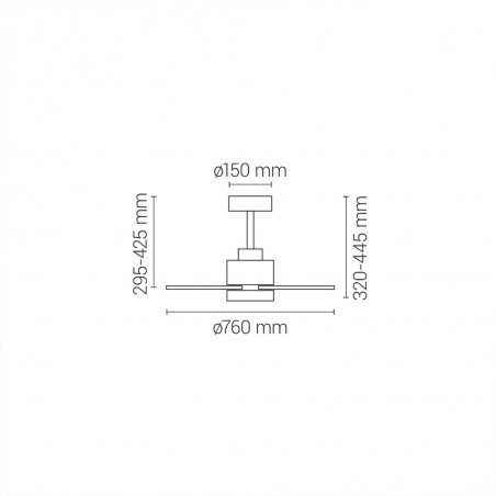 Ventilador de techo LED Diehl S CCT Dim (21W)