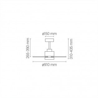 LED Ceiling Fan Carla S CCT Dim (21W)