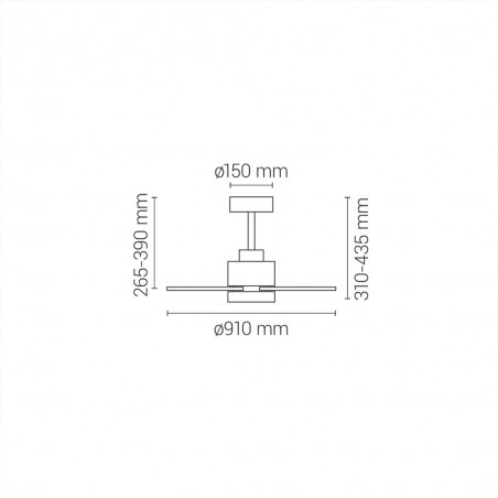 LED Ceiling Fan Carla S CCT Dim (21W)