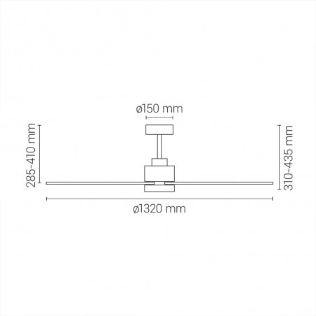LED Ceiling Fan Carla L CCT Dim (21W)