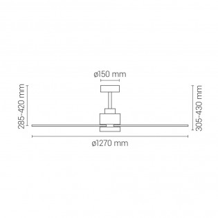 LED Ceiling Fan Anne White+Wood CCT Dim (20W)