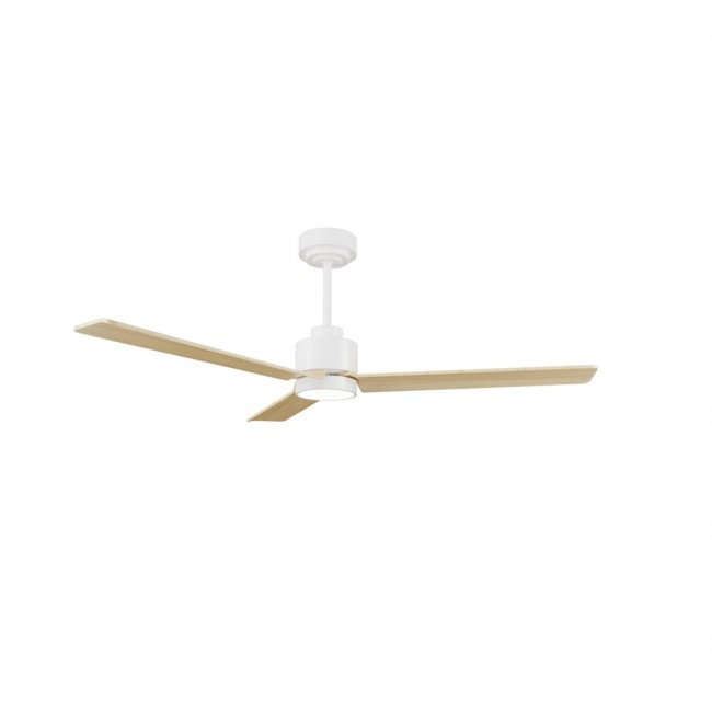 LED Ceiling Fan Anne White+Wood CCT Dim (20W)