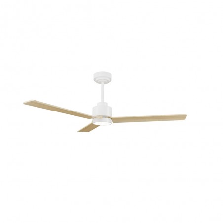 LED Ceiling Fan Anne White+Wood CCT Dim (20W)