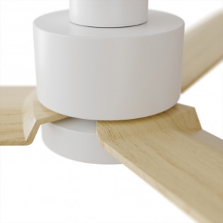 LED Ceiling Fan Anne White+Wood CCT Dim (20W)