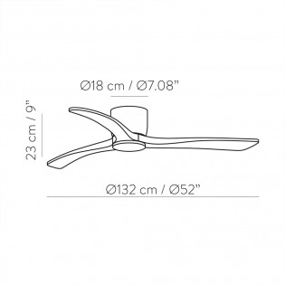LED Ceiling fan Siroco CCT (22W)