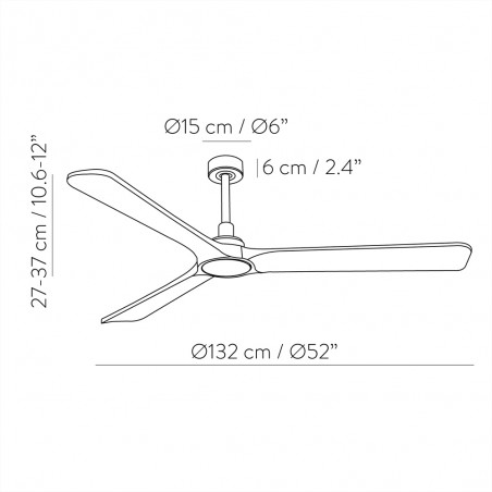 LED Ceiling Fan Rok CCT (18W)