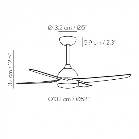 LED-Deckenventilator Barine (24W)