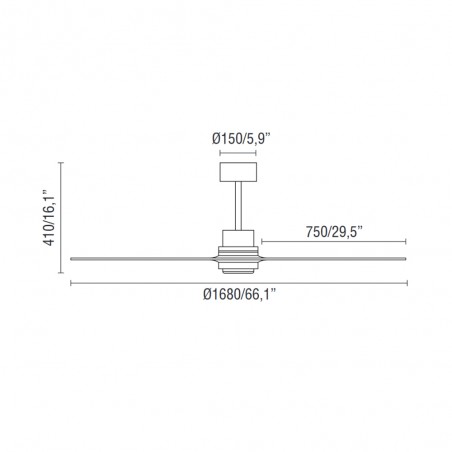 LED Ceiling Fan Lantau XL (15W)