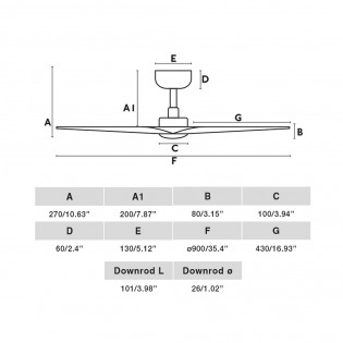 LED Ceiling Fan Hey S CCT (10W)