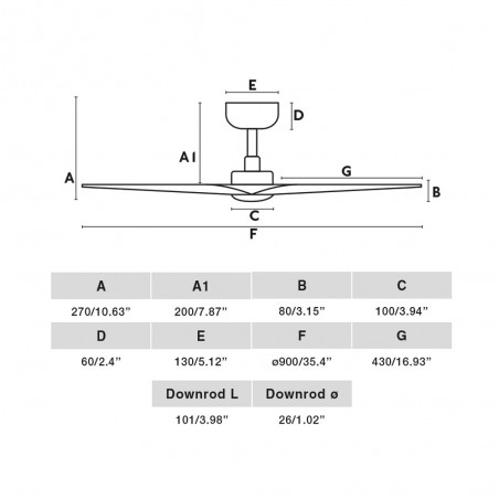 LED Ceiling Fan Hey S CCT (10W)