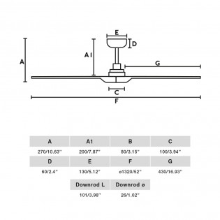 LED Ceiling Fan Heywood L CCT (10W)
