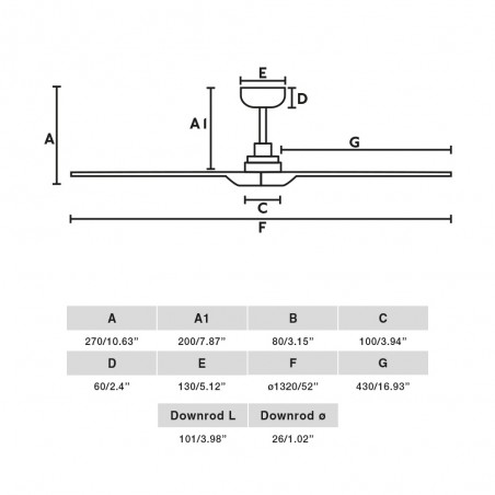 LED Ceiling Fan Heywood L CCT (10W)