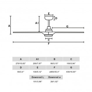 LED Ceiling Fan Heywood S CCT (10W)
