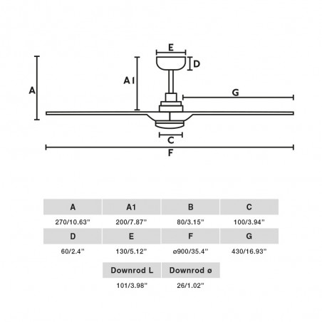 LED Ceiling Fan Heywood S CCT (10W)