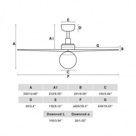 Ceiling fan with light Klim S