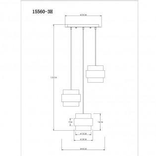 Pendant lamp Milley (3 Lights)