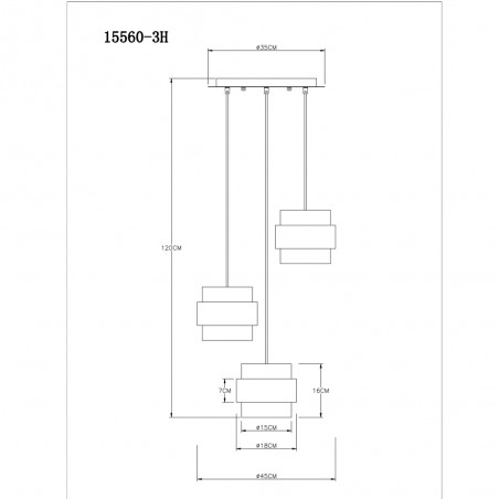 Pendant lamp Milley (3 Lights)