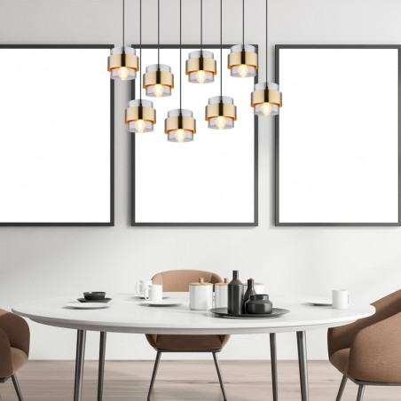 Pendant lamp linear Milley (8 Lights)