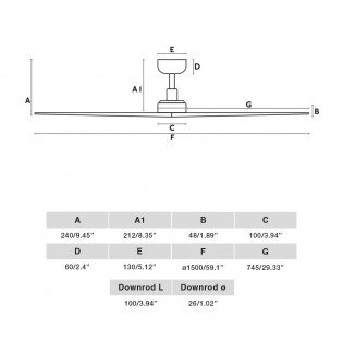 Ceiling fan Klim Klim L