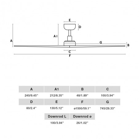 Ceiling fan Klim Klim L