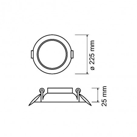 Downlight LED round cold light (18W)