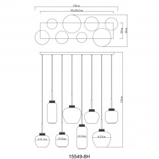 Ceiling lamp Matt (8 Lights)