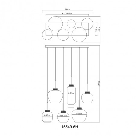 Ceiling lamp Matt (6 Lights)