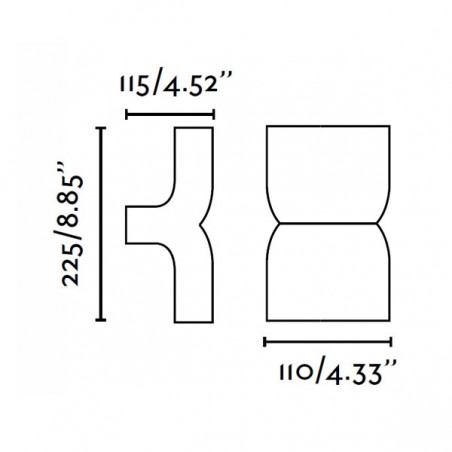 Aplique exterior KLAMP (2 luces)