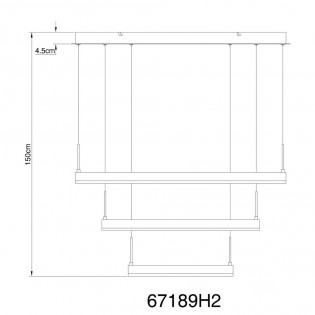 Lámpara colgante LED Augusto (72W)