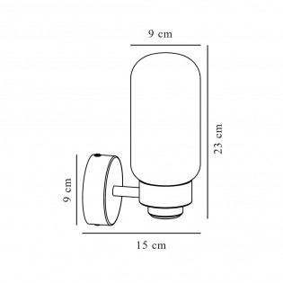 Aplique de pared para baños Tutan