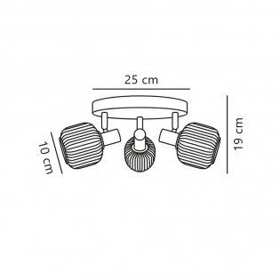 Ceiling Flush Milford Mini (3 lights)