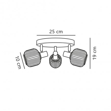Ceiling Flush Milford Mini (3 lights)