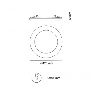 LED Ceiling Flush Light Know Round White (6W)