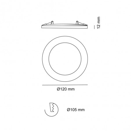 LED Ceiling Flush Light Know Round White (6W)