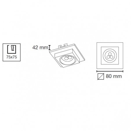 Recessed light Led Platinum (3W)