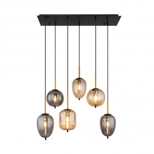 Pendant lamp Blacky Mix (6 lights)