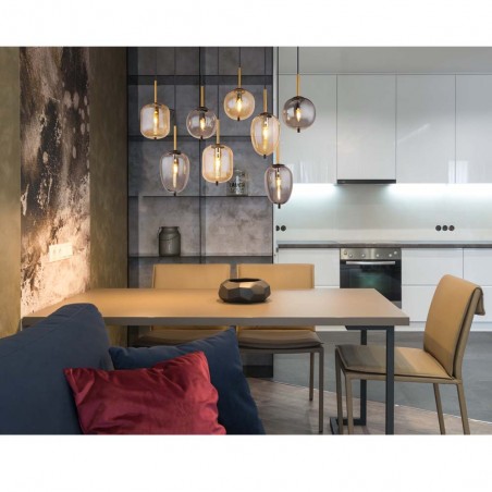 Pendant lamp Blacky Mix (8 lights)