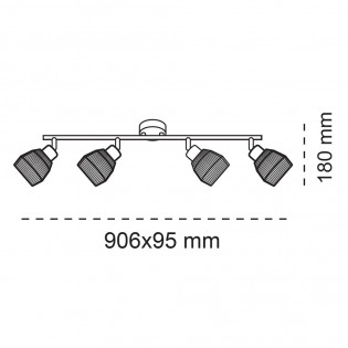 Ceiling strip Krabi (4 lights)