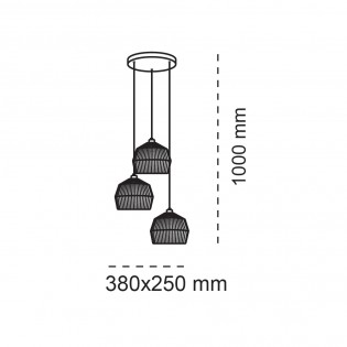 Pendant lamp Krabi (3 lights)