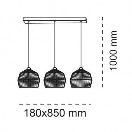 Pendant lamp Krabi II (3 lights)
