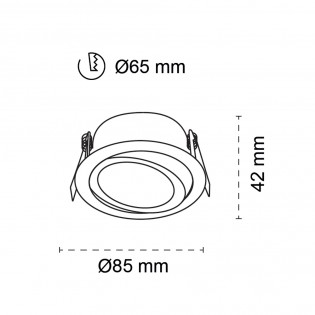 Empotrable de techo basculante Acuario IP65