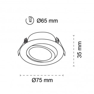 Empotrable de techo basculante Acuario Mini IP65