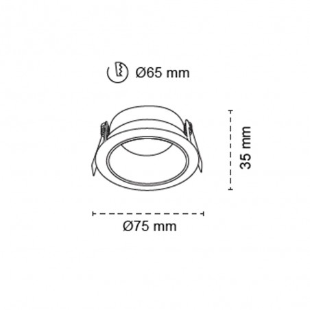 Recessed ceiling light Domino