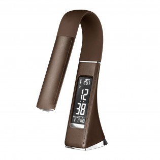 LED Desk Lamp with digital clock Pipo Brown (5W)